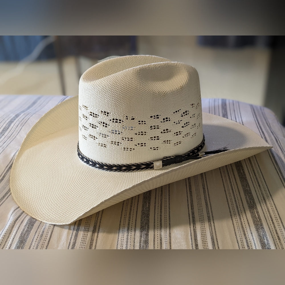 Cream Cowboy Hat with Black Band
